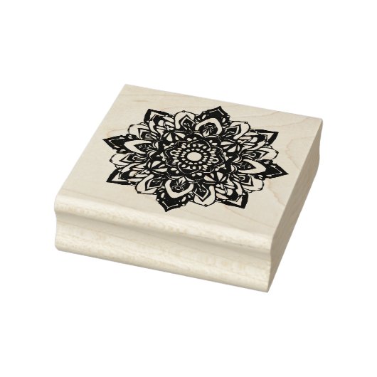 Aight Point Star Blume Mandala Gummistempel (Stempel)