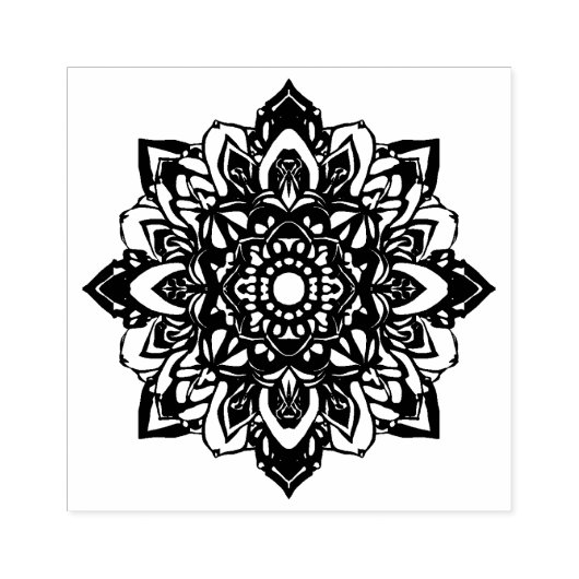Aight Point Star Blume Mandala Gummistempel (Prägung)