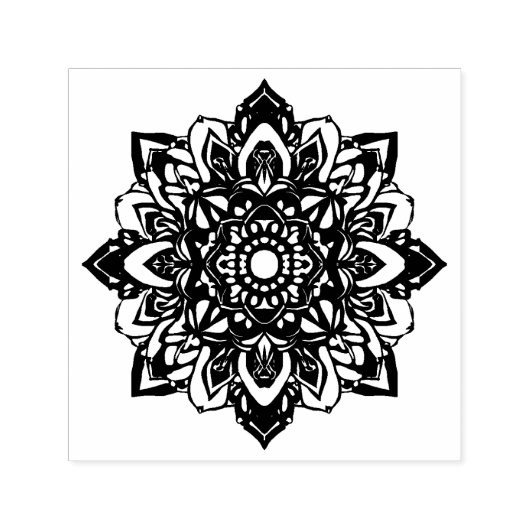 Aight Point Star Blume Mandala Permastempel (Design)