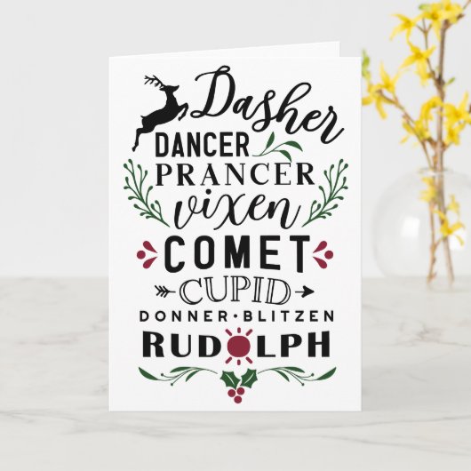 Aight Tiny Reindeer Karte (Gelbe Blume)