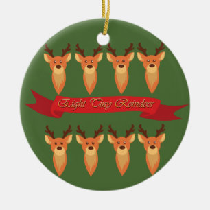 Aight Tiny Reindeer Keramikornament