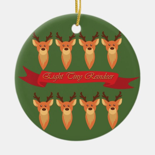 Aight Tiny Reindeer Keramikornament (Vorne)