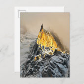 Aiguille des Deux Aigles Sunrise, Chamonix Postkarte (Vorne/Hinten)