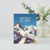 Aiguille du Midi, Chamonix Frankreich Postkarte (Stehend Vorderseite)