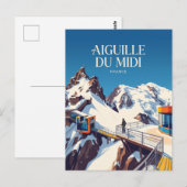 Aiguille du Midi, Chamonix Frankreich Postkarte (Vorne/Hinten)