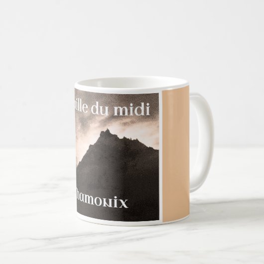 Aiguille du Midi, Mont Blanc Kaffeetasse (VorderseiteRechts)