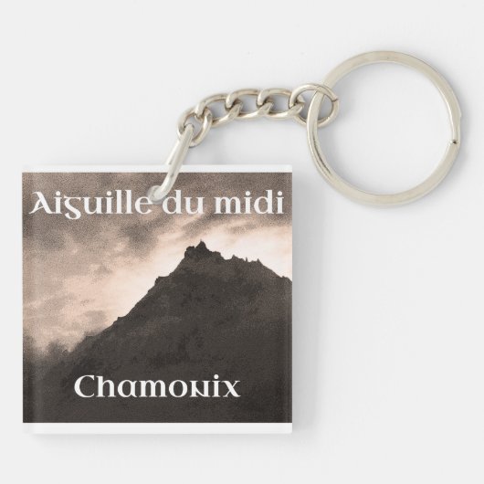 Aiguille du Midi, Mont Blanc Schlüsselanhänger (Rückseite)
