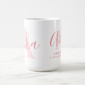Aika-Name bedeutet Monogramm A coral Text  Kaffeetasse (Mittel)