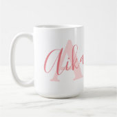 Aika-Name bedeutet Monogramm A coral Text  Kaffeetasse (Links)