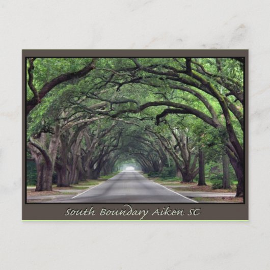 Aiken SC postage South Boundary Postkarte (Vorderseite)