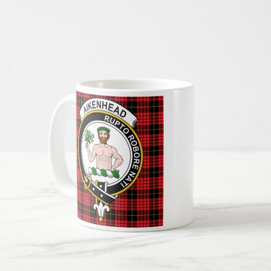 Aikenhead Clan Abzeichen Kaffee Tasse - Größe 11oz (Vorderseite Links)