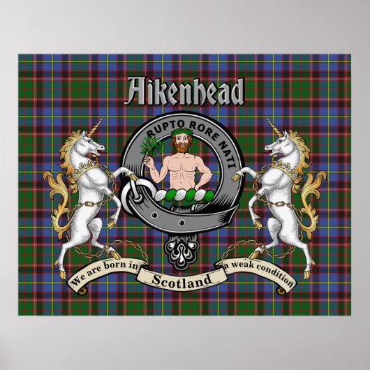 Aikenhead Clan Abzeichen Poster (Vorne)