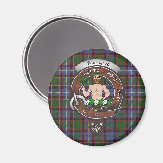 Aikenhead Clan Badge Magnet (Vorderseite/Rückseite)