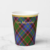 Aikenhead Personalisiert Tartan Christmas Pappbecher (Rückseite)