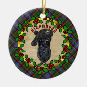 Aikenhead Scottie Dog Weihnachtsfeier Keramik Orna Keramik Ornament (Vorne)