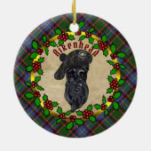 Aikenhead Scottie Dog Weihnachtsfeier Keramik Orna Ornament (Hinten)