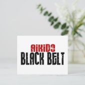 Aikido Black Belt Postkarte (Stehend Vorderseite)