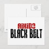 Aikido Black Belt Postkarte (Vorne/Hinten)