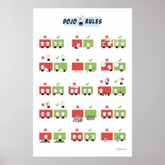 Aikido - Dojo-Regeln Poster (Vorne)