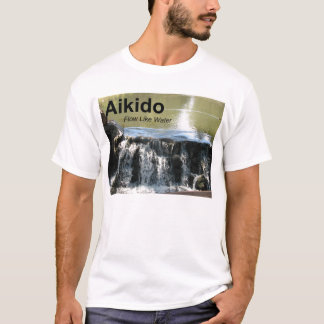 Aikido-Fluss wie Wasser-(mit Aikido-Kanji) T - T-Shirt
