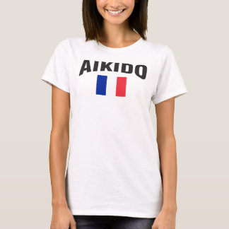 Aikido-Frankreich-Franzose-Flagge T-Shirt