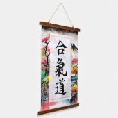 Aikido Hanging Tapestry Wandteppich Mit Holzrahmen (Gewinkelt)
