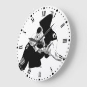 Aïkido in mouvement große wanduhr (Winkel)