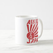 Aikido Japan Navel Flag Retro Drink/Kaffee Tasse (VorderseiteRechts)