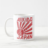 Aikido Japan Navel Flag Retro Drink/Kaffee Tasse (Links)