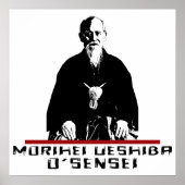 Aikido Morihei Ueshiba O'Sensei Poster (Vorne)
