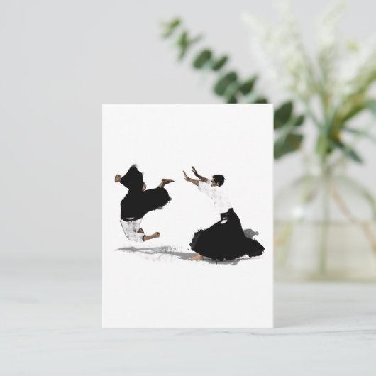 Aikido nage postkarte (Stehend Vorderseite)