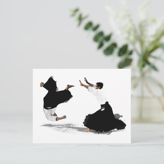 Aikido nage postkarte (Stehend Vorderseite)