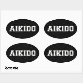 Aikido Ovaler Aufkleber (Blatt)