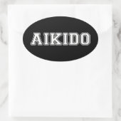 Aikido Ovaler Aufkleber (Tasche)
