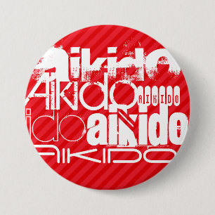 Aikido; Rote Streifen Button