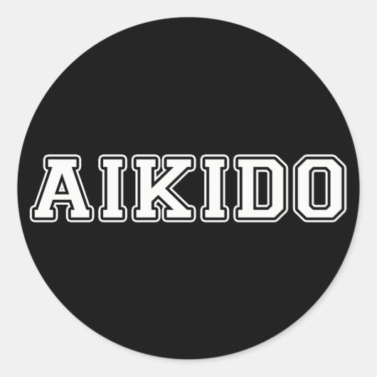 Aikido Runder Aufkleber (Vorderseite)