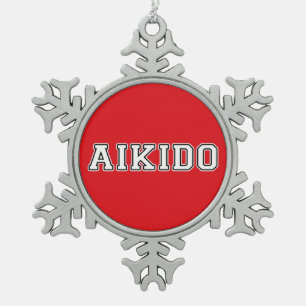 Aikido Schneeflocken Zinn-Ornament