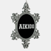 Aikido Schneeflocken Zinn-Ornament (Links)