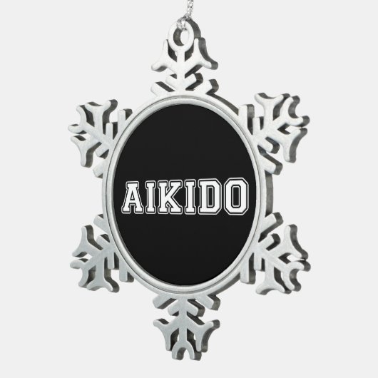 Aikido Schneeflocken Zinn-Ornament (Rechts)