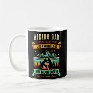 Aikido Selbstverteidigung Kampfsport Retro Vater V Kaffeetasse