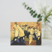Aikido Seminarocker und schwarze Postkarte (Stehend Vorderseite)