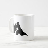 Aikido-Silhouette Kaffeetasse (Vorderseite Links)