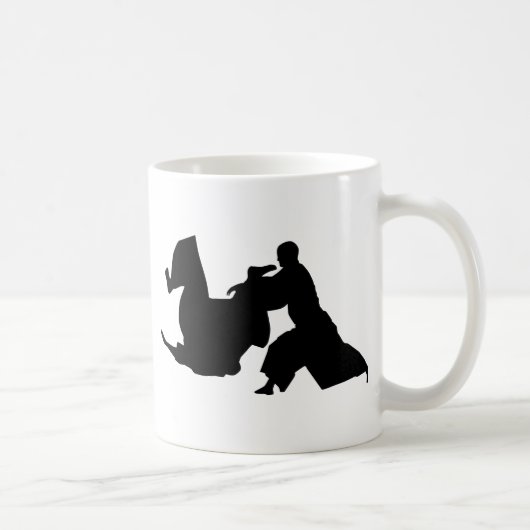 Aikido-Silhouette Kaffeetasse (Rechts)