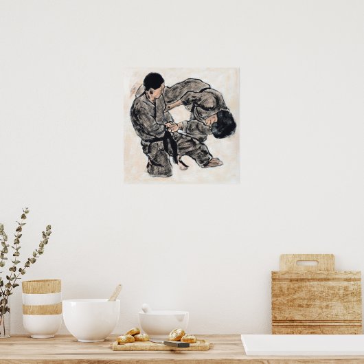 Aikido Sketch 28 Poster (Küche)
