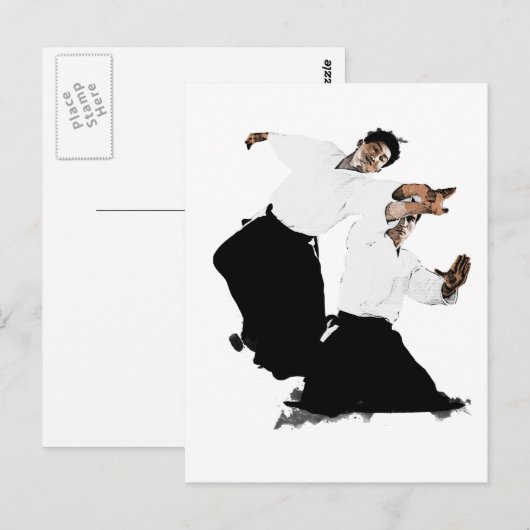 Aikido suwari postkarte (Vorne/Hinten)