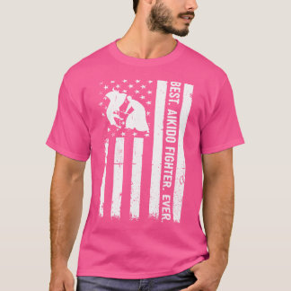 Aikido Us Flag Aikido Fighter Bester Aikido-Kampf T-Shirt