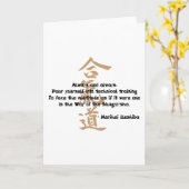 Aikido-Zitat Karte (Gelbe Blume)