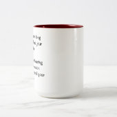 Aikidoprinzipien Zweifarbige Tasse (Mittel)