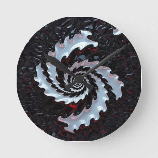 AiKo Beats™ Sonic Vector – Fracture Runde Wanduhr (Vorderseite)