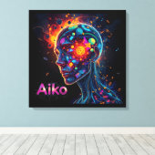AiKo Grunge Grafik #4 Leinwanddruck (Insitu (Holzboden))